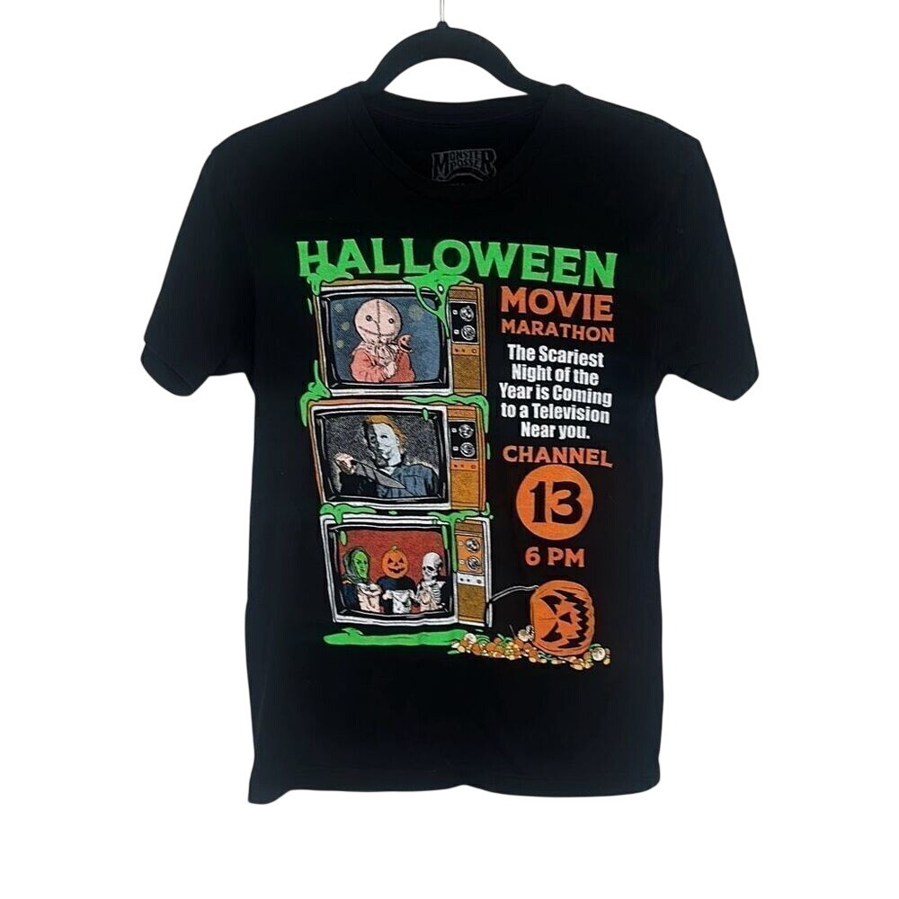 Monster Posser Mens Black Halloween Horror John Carpenter Movie T-Shirt Small